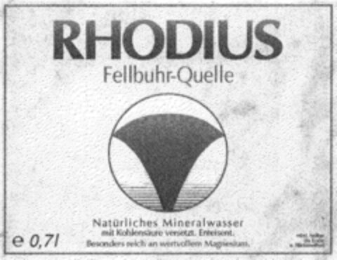 RHODIUS Fellbuhr-Quelle Logo (DPMA, 10.02.1993)