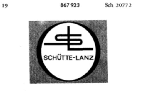 SL SCHÜTTE-LANZ Logo (DPMA, 09.07.1968)