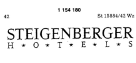 STEIGENBERGER HOTELS Logo (DPMA, 16.09.1988)