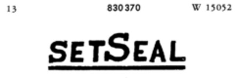 SETSEAL Logo (DPMA, 29.06.1963)