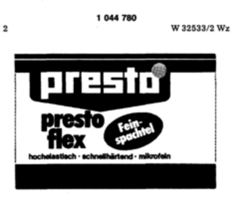 presto presto flex Feinspachtel Logo (DPMA, 07/22/1982)