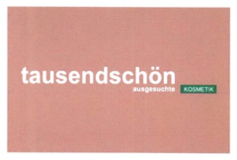 tausendschön ausgesuchte KOSMETIK Logo (DPMA, 19.05.2017)