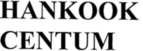 HANKOOK CENTUM Logo (DPMA, 19.08.1998)