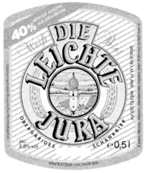 DIE LEICHTE JURA Logo (DPMA, 09/16/1998)