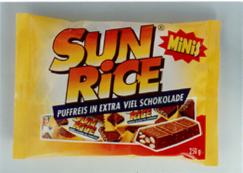 SUN RICE MiNiS PUFFREIS IN EXTRA VIEL SCHOKOLADE Logo (DPMA, 22.01.1999)