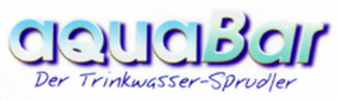 aquaBar Der Trinkwasser-Sprudler Logo (DPMA, 10/12/1999)