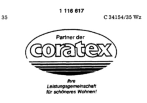 Partner der coratex Logo (DPMA, 05/21/1985)