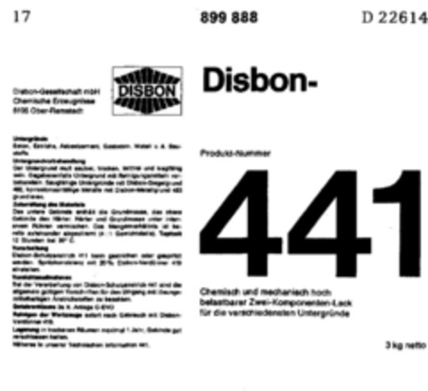 Disbon - (441) Logo (DPMA, 27.09.1968)