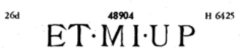 ET MI UP Logo (DPMA, 08.01.1901)