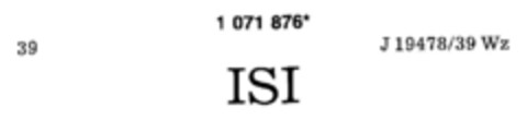ISI Logo (DPMA, 19.09.1984)