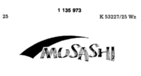 MUSASHI Logo (DPMA, 16.08.1988)