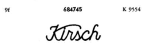 Kirsch Logo (DPMA, 12/24/1954)