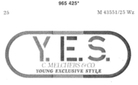 Y.E.S. Logo (DPMA, 16.08.1977)