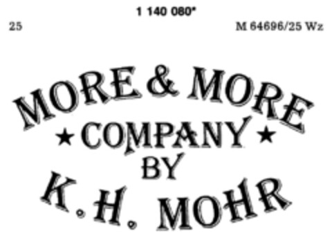 MORE & MORE COMPANY BY K.H. MOHR Logo (DPMA, 03/09/1989)