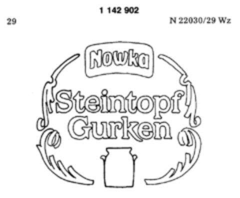 Nowka Steintopf Gurken Logo (DPMA, 26.11.1988)