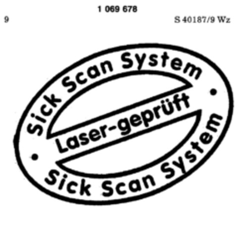 Sick Scan System Laser-geprüft Logo (DPMA, 03/13/1984)