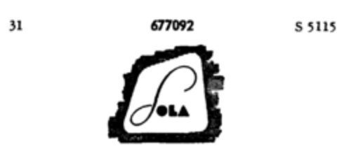 SOLA Logo (DPMA, 20.07.1954)