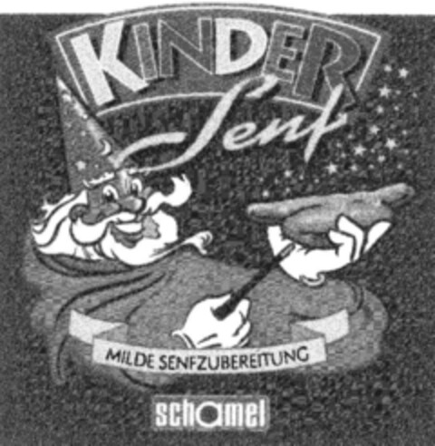 KINDER Senf MILDE SENFZUBEREITUNG schamel Logo (DPMA, 14.07.1993)
