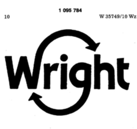 Wright Logo (DPMA, 12/14/1985)