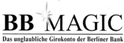 BB MAGIC Das unglaubliche Girokonto der Berliner Bank Logo (DPMA, 01/09/2001)