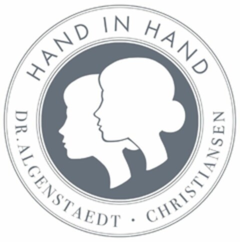 HAND IN HAND DR. ALGENSTAEDT · CHRISTIANSEN Logo (DPMA, 01.09.2023)