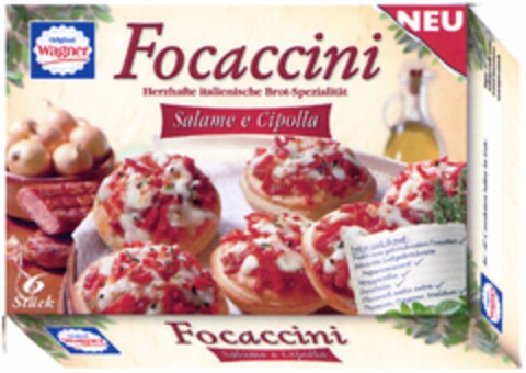 Focaccini Herzhafte italienische Brot-Spezialität Logo (DPMA, 07.07.2004)