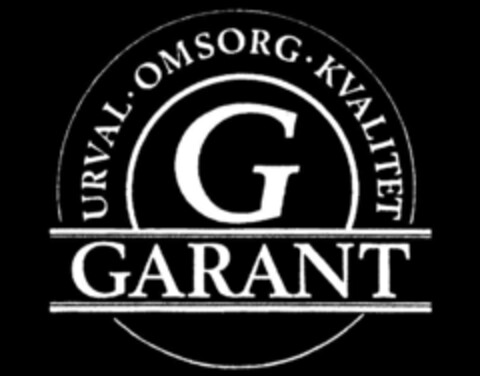 GARANT URVAL.OMSORG.KVALITET Logo (DPMA, 07/08/1995)