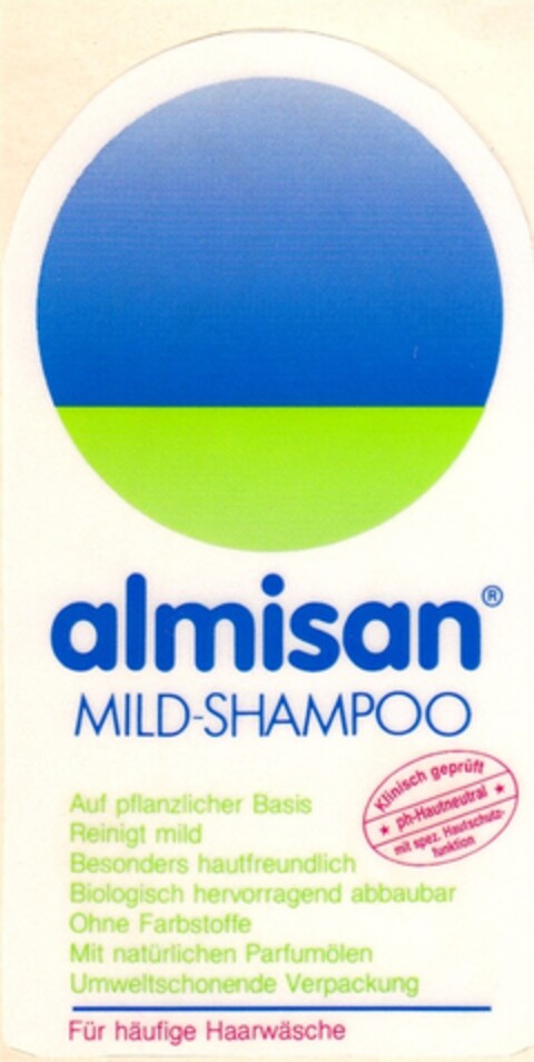 almisan MILD-SHAMPOO Logo (DPMA, 11.05.1988)