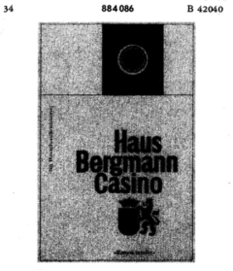 Haus Bergmann Casino Logo (DPMA, 03/22/1969)