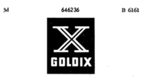 X GOLDIX Logo (DPMA, 18.11.1952)