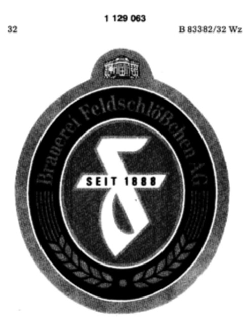 Brauerei Feldschlößchen AG Logo (DPMA, 12/04/1987)