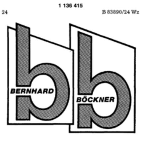 BERNHARD BÖCKNER Logo (DPMA, 19.02.1988)