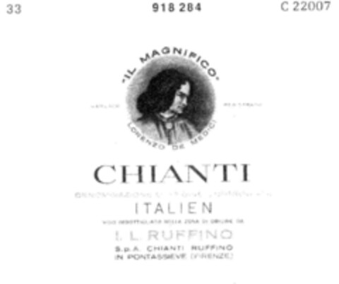 IL MAGNIFICO CHIANTI Logo (DPMA, 19.02.1972)