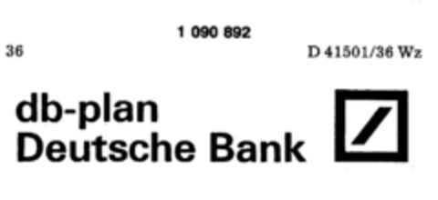 db-plan Deutsche Bank Logo (DPMA, 02.10.1985)