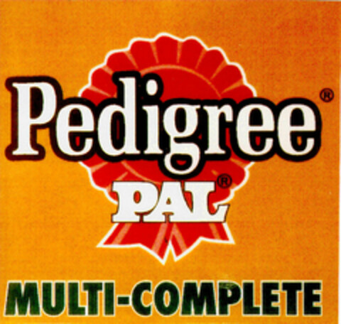 Pedigree PAL MULTI-COMPLETE Logo (DPMA, 31.03.1992)