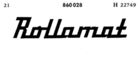 Rollamat Logo (DPMA, 12.02.1963)