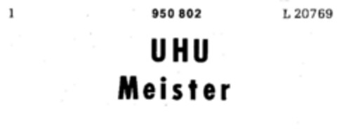 UHU Meister Logo (DPMA, 10.12.1975)