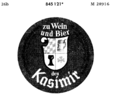 zu Wein und Bier den Kasimir Logo (DPMA, 25.01.1968)