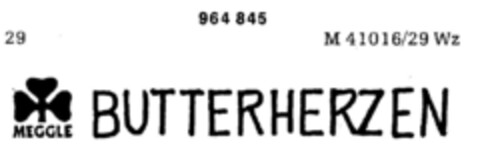 MEGGLE BUTTERHERZEN Logo (DPMA, 03.11.1975)