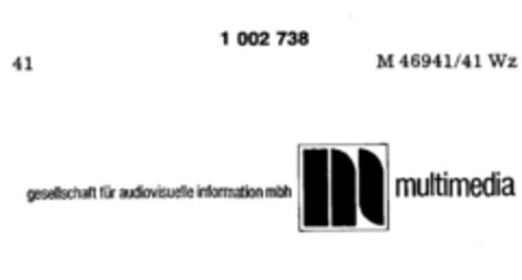 multimedia gesellschaft für audiovisuelle information mbh Logo (DPMA, 07/10/1979)