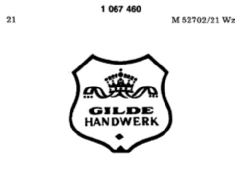 GILDE HANDWERK Logo (DPMA, 12.03.1983)