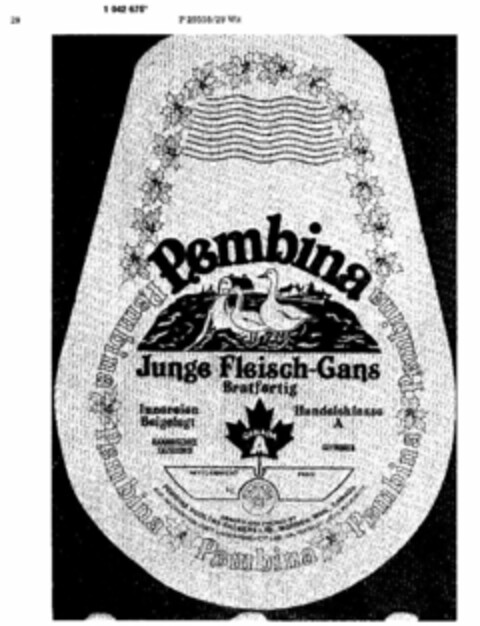 Pembina Junge Fleisch-Gans Bratfertig Logo (DPMA, 08/17/1982)