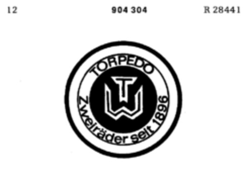 TORPEDO Zweiräder seit 1896 Logo (DPMA, 01/04/1972)