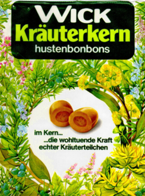 WICK Kräuterkern hustenbonbons Logo (DPMA, 08.07.1981)