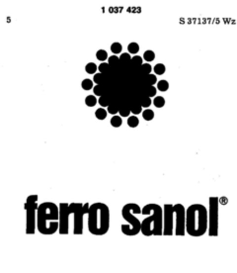 ferro sanol Logo (DPMA, 02.02.1982)