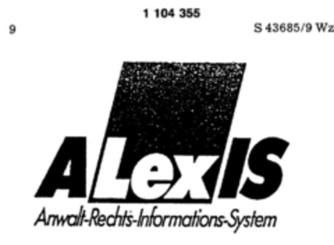 ALexIS Anwalt-Rechts-Informations-System Logo (DPMA, 18.08.1986)