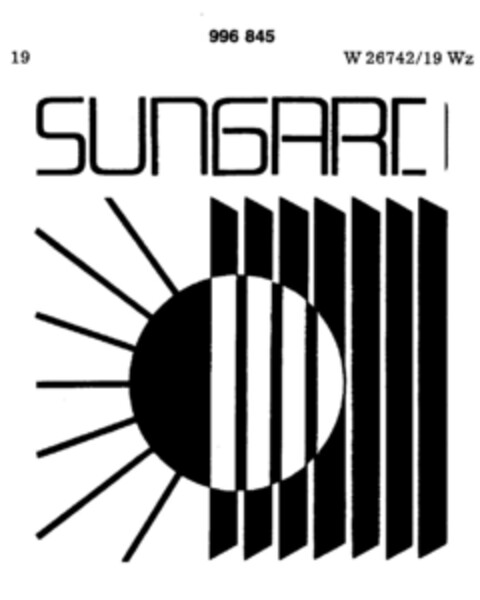 SUNGARD Logo (DPMA, 23.12.1975)
