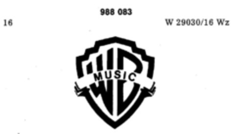 WB MUSIC Logo (DPMA, 18.11.1978)