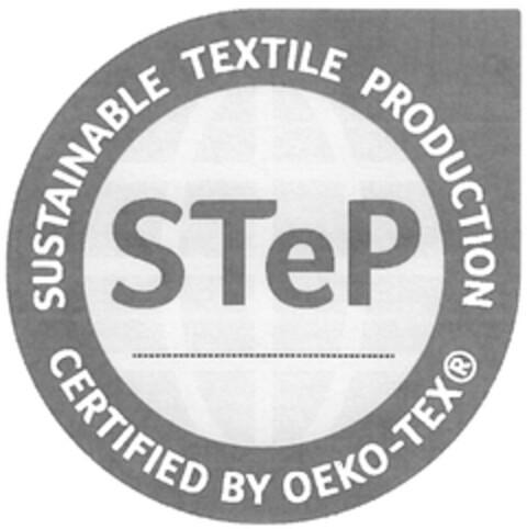 STeP SUSTAINABLE TEXTILE PRODUCTION CERTIFIED BY OEKO-TEX Logo (DPMA, 03/14/2013)