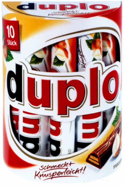 duplo schmeckt Knusperleicht! Logo (DPMA, 28.07.2004)